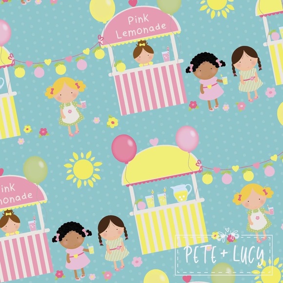 Pete & Lucy Pink Lemonade Stand Capri Set - Picture 2 of 4